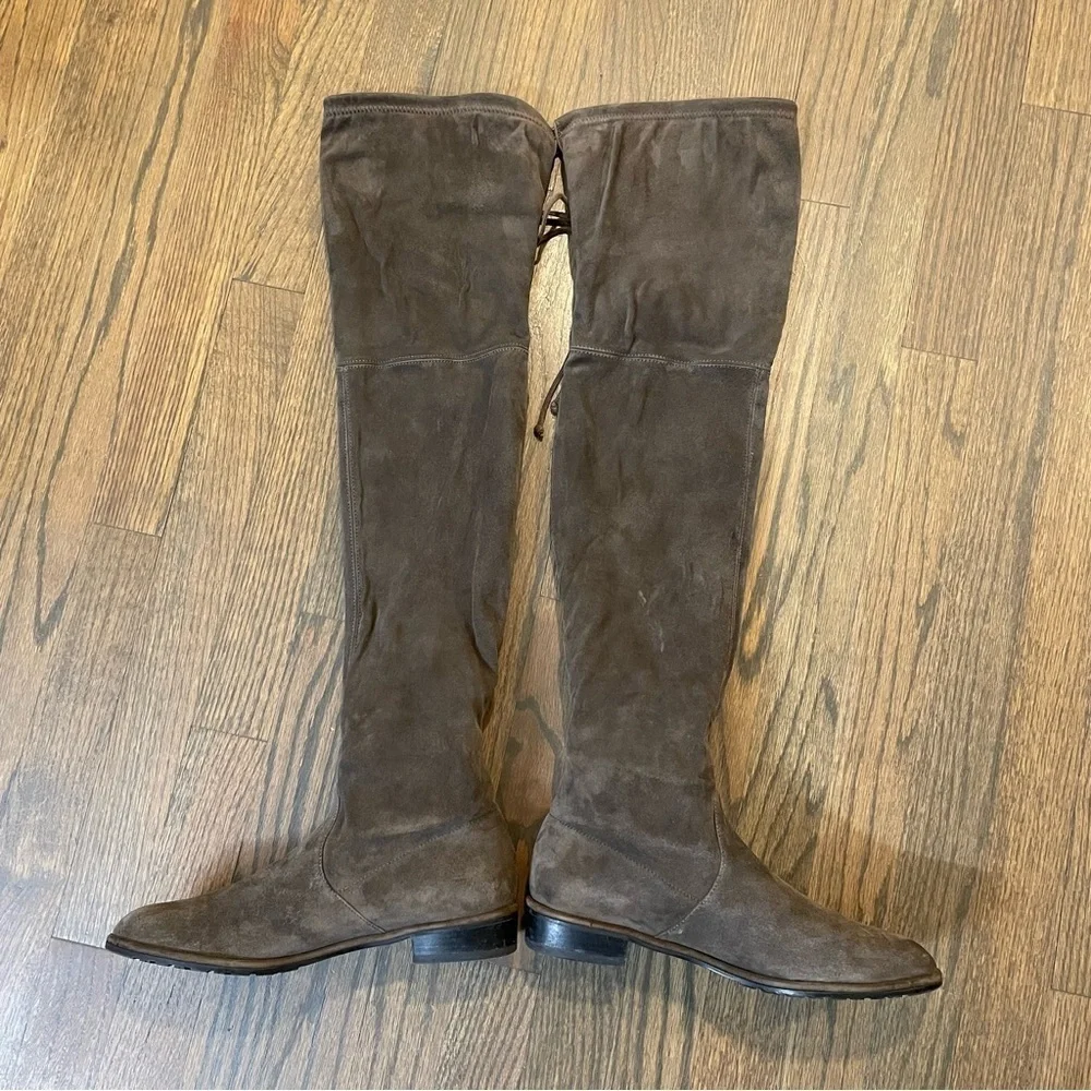 Stuart Weitzman Lowland Stretch Suede Over-the-Knee Boots Women’s 8